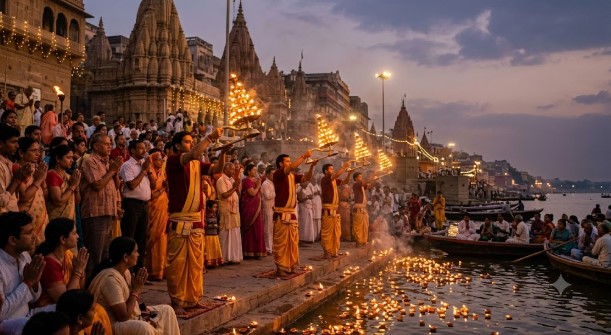 Ganga Aarti at Dashashwamedh Ghat, Varanasi